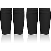 Soccer Shin Guard Sleeves,Double-Layer Breathable Fixed Leg Sleeve with Pocket for Shin Guards Soccer,Children and Adults to Play Football,Basketball,Running,Cycling