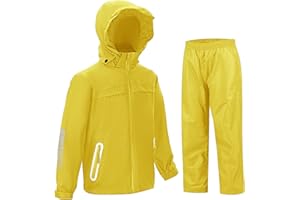 Kids Rain Suits Boys Girls Youth Waterproof Rain Gear Breathable Raincoat Jacket and Pants for Golf Fishing