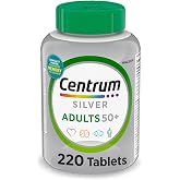 Centrum Silver Multivitamin for Adults 50 and Over, 220 Tablets | Contains Vitamin D3, B Vitamins, Clinically Proven to Support Memory as You Age, GLP-1 Support