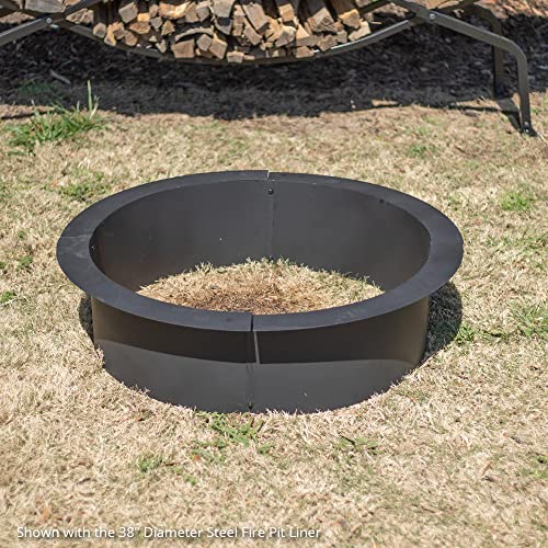 Titan Great Outdoors 33" Diameter Steel Fire Pit Liner Ring Heavy Duty