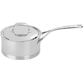 Demeyere Atlantis 3.2 Quart Saucepan with Lid | Oven safe to 500&deg;F Silvinox Finish Resists Fingerprints, Stay-Cool Handles, Induction Cookware Compatible &amp; for All Cooktops
