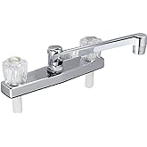 EZ-FLO Non-Metallic Kitchen Sink Faucet with 2 Handles, Chrome, 10122