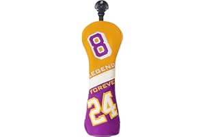 LZFAN Golf Club Head Covers Driver Fairway Wood Hybrid Mallet Blade Putter Golf Club Headcover Protector Embroidered Leather No.24