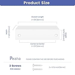 Peaha 10 Pack Kitchen Cabinet Handles 2-1/2 inch