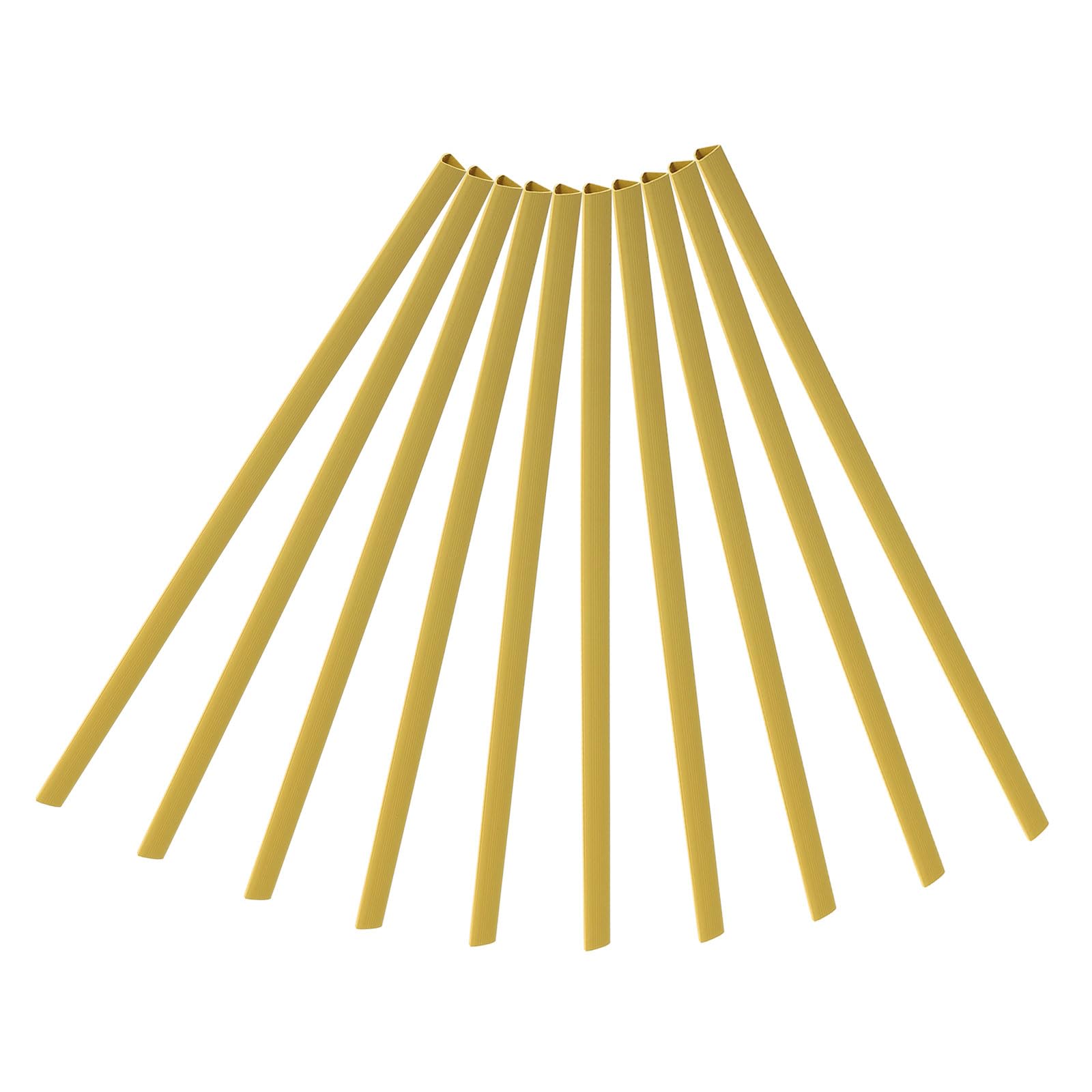 PATIKIL 10mm Binding Bars, 10 Pcs Plastic Binding Bars Slide Grip 70 Sheets Capacity A4 Binding Bars for Report Cover Office Study, Yellow