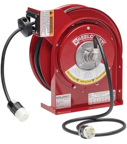 Reelcraft L-4525-123-3A - 12/3 x 25 ft. 20A, Single Receptacle
