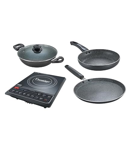 Prestege 1600 W Induction Cooktop Set (Black)