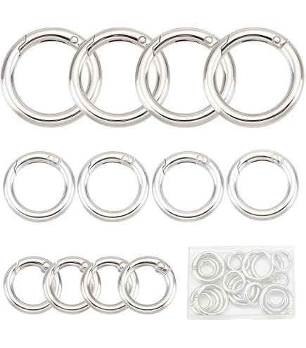Fermoir ovale en argent sterling, fermoir à charnière en