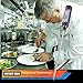 Digital Meat Cooking Thermometer Probe - Supertempo Stainless Steel Long Probe Electric Instant Read Thermometers For BBQ Polder Kitchen Grill Bath Water, Black + Red