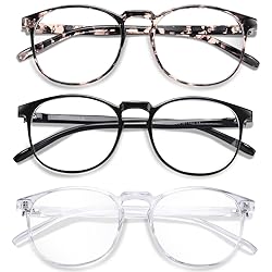 ousudela 3-Pack Blue Light Blocking Glasses for