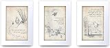 HWC Trading Winnie the Pooh Set of 3 A4 Nursery Prints Unframed view 1