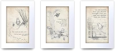 HWC Trading Winnie the Pooh Set of 3 A4 Nursery Prints Unframed