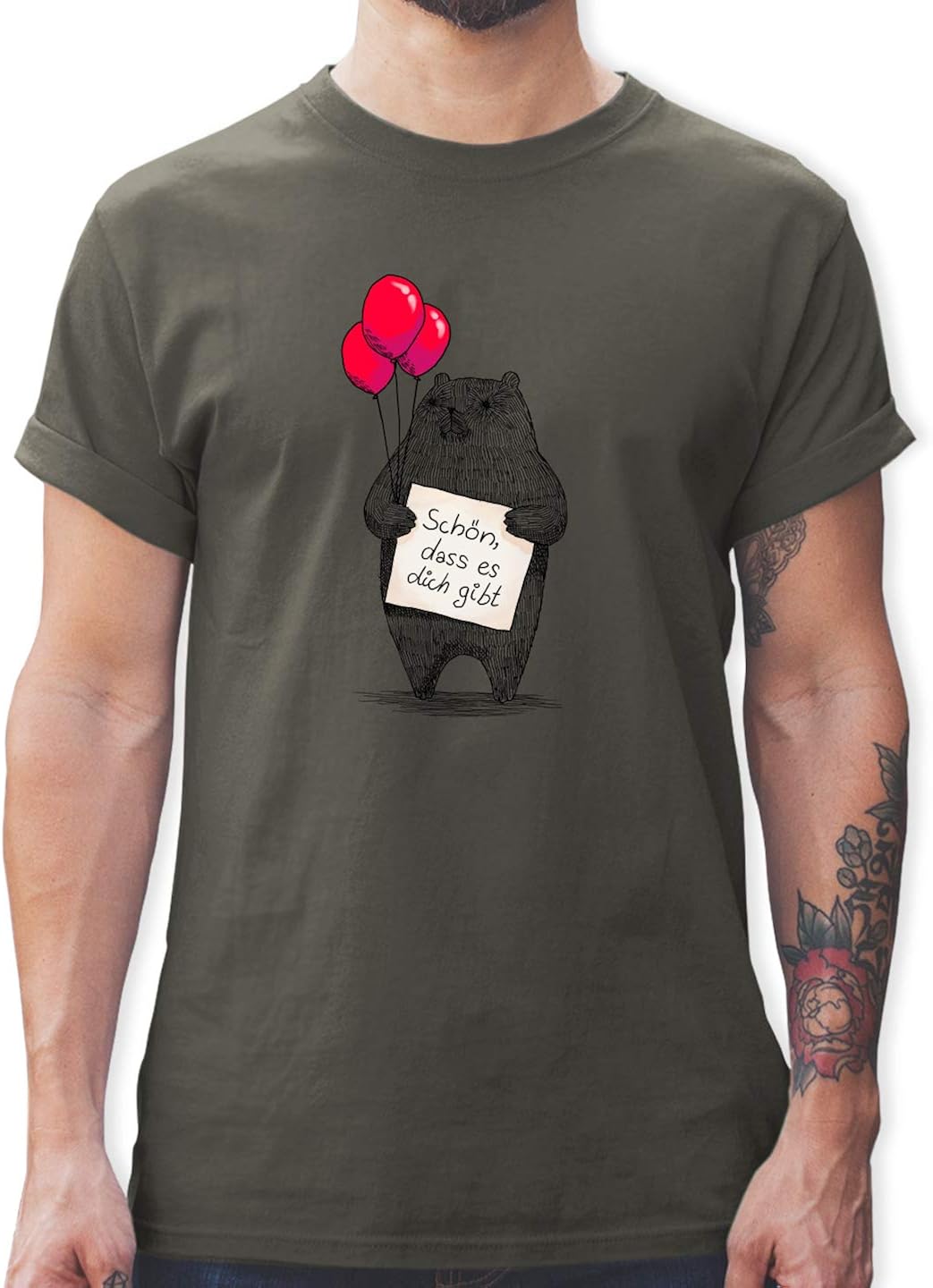 Shirtracer Sprüche Statement mit Spruch Schön, DASS es Dich gibt