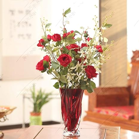 Amazon Co Jp 現代抽象美術花瓶フラワーアレンジメントガラス家族テーブルデコレーション花瓶適し パーティー 結婚式 モデルルームの装飾 レストランのコーヒーテーブル バー ホーム キッチン