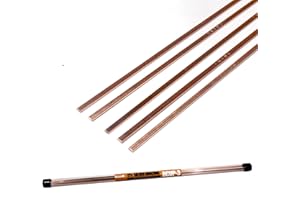VEVEVA Brazing Rods Phosphor Copper 5% Silver Nitrate Sticks Copper Solder Kit Alloys Flat Industry Welding Rods for Air-conditioners, Refrigerators Pipe Gas and Freezers Storage HVAC(5% Silver Bcup-3)