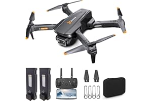 LAWFIG Drone with Camera for Adults Beginners, FPV Foldable RC Quadcopter Toys, Electrically Adjustable 1080P HD Camera Drone, Altitude Hold, One Key Take-off/Landing, Gravity Control, 2 Camera