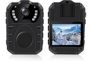 CAMMHD 1296P Body Cam, Body Worn Camera, Waterproof Police Camera with 2 Inch Display,170° Wide Angle,HD Night Vision Profess