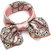 ANDANTINO 100% Mulberry Silk Scarf -21” Lightweight Square Neckerchief – Breathable Digital Printed Scarves with Gift Packed