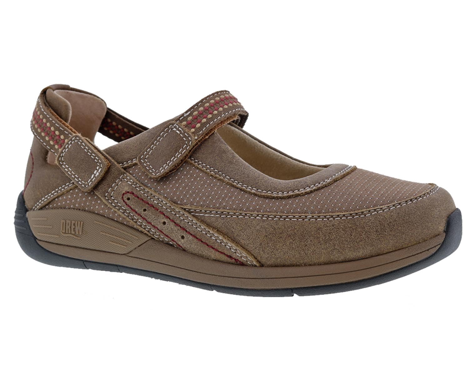 Drew Triumph Womens Hook and Loop Comfort Shoe, Tan