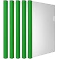 Clear Report Covers with Solid Color 14mm Sliding Bar (18C, 100-sheet Capacity), Transparent Resume Presentation File Folders Organizer Binder, for Letter/A4 Size Paper, 10 Pcs, Solid Green
