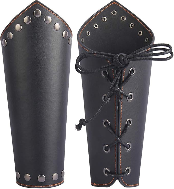 GelConnie Leather Gauntlets Wristband Midevil Armor Arm Bracer Archery