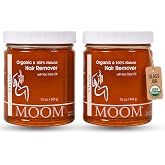 MOOM USDA Organic Sugar Wax Hair Removal, Body &amp; Face - 12 oz (Pack of 2) | Sugaring Wax with Tea Tree Oil - Body, Leg &amp; Facial wax - Soft Wax for Sensitive Skin (Strips &amp; Sticks Not Included)