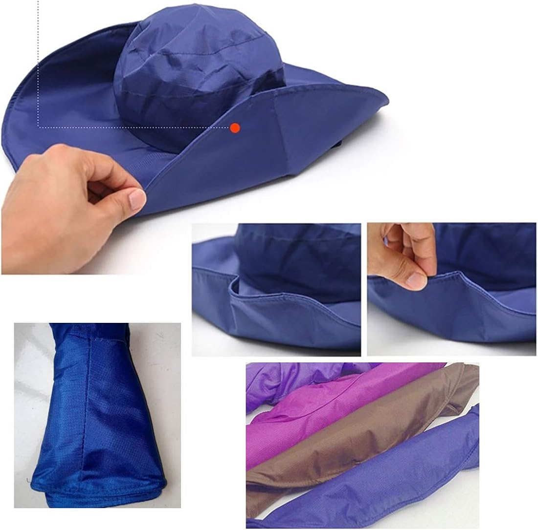 BeFur Fishing Rain Hat for Men Women Wide Brim UV Protection Boonie Hat Outdoor Safari Cap Blue at  Women’s Clothing store