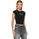 Diesel Women&rsquo;s Slim Fit Logo T-Shirt &ndash; Stretch Cotton Crew Neck Short Sleeve Top, T-Angie