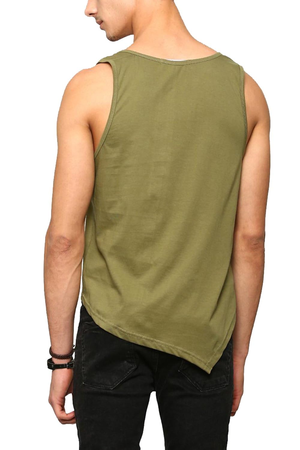 abof men's plain regular fit vest