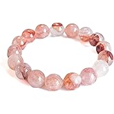 Silan's Natural Red Aventurine Bracelet with Lucky Card, red Crystal Stretch Gift for Women, Elastic Adjustable Gemstone Jewelry with Sparkles