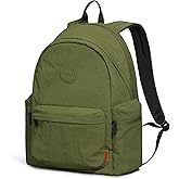 mixi Outdoor Lightweight Backpack Casual Carry On Laptop Backpack Travel Bookbag for Women Men, Water Resistant Durable Small Hiking Bag for Camping Weekender Sports College Work, 15 Inch Jungle Green