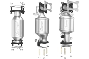 CIRconvert Front Left/Right & Rear Catalytic Converter Compatible with 2009-2021 Honda Pilot, 2008-2017 Honda Accord, 2010-2020 Acura MDX Catalytic Convertor (EPA Compliant)