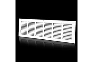 NATURE DU 30x8 Return Air Grille(Duct Opening Size),Air Return Vent Cover,Flat Vent Cover,Rejillas De Aire Acondicionado para Casa,Return Air Grilles,Outer Dimensions:31.75"Wx9.75"H(30"W x 8"H, Duct Opening)