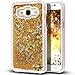 Galaxy Core Prime Case,NSSTAR Galaxy Core Prime [Liquid] [Glitter] Case,Creative Design Flowing Liquid Floating Bling Glitter Sparkle Stars Clear Hard Case for Samsung Galaxy Core Prime G360(Yellow)