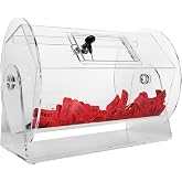 GSE Clear Acrylic Raffle Ticket Drum Holds 10,000 Tickets, Large | Professional Lottery Drawing Box for Tickets or Balls, Giveaways, Fundraisers and Events; Small, Medium, Large Available