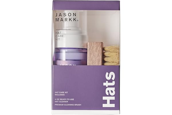 Jason Markk Hat Care Kit, Hat Cleaner, 2-Piece Set, Ready-To-Use Foam & Delicates Brush, Cap Cleaning, Ideal for Headwear, Sa