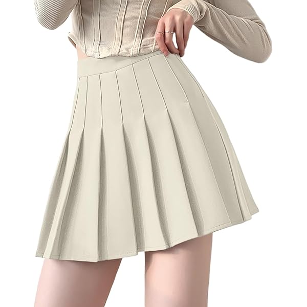 ★DIADORA★ Double line pleated skirt BEIGE D3322TSK43BGS Amazon.com: YOLAI Women's Solid Colours Skater Skirt High