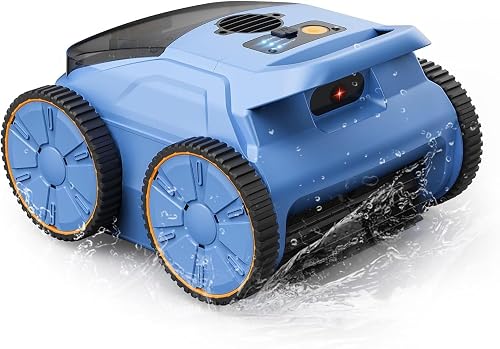 Cordless Robotic Pool Cleaner, 180 Mins Runtime Self-Parking Pool ...