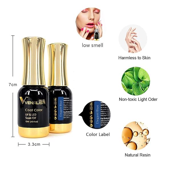 VENALISA GEL NAIL POLISH, CORN-RIPE YELLOW COLOR SOAK OFF UV LED NAIL GEL POLISH NAIL ART STARTER MANICURE SALON DIY AT HOME