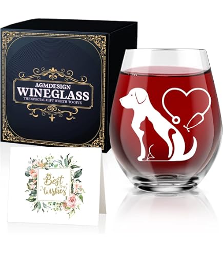 Veterinarian Wine Glass - "Only Hot Es Are Veterinarians", 15 Oz Stemless, Vet Graduation Gift