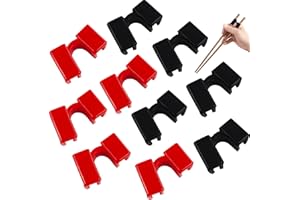 LIOUCBD 10PCS Reusable Chopstick Helpers, Plastic Training Chopsticks Hinges Connector, Finger Chopstick Holder for for Kids 
