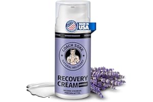 Coach Soak Magnesium Cream with MSM in Pump Bottle - Natural Recovery Cream with Magnesium Chloride & Menthol - Fast-Absorbing for Muscles & Joints, Lavender 3.4oz