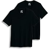 Jockey Men's Undershirt Tall Man Classic V-Neck Undershirt - 2 Pack, Black, 2XL