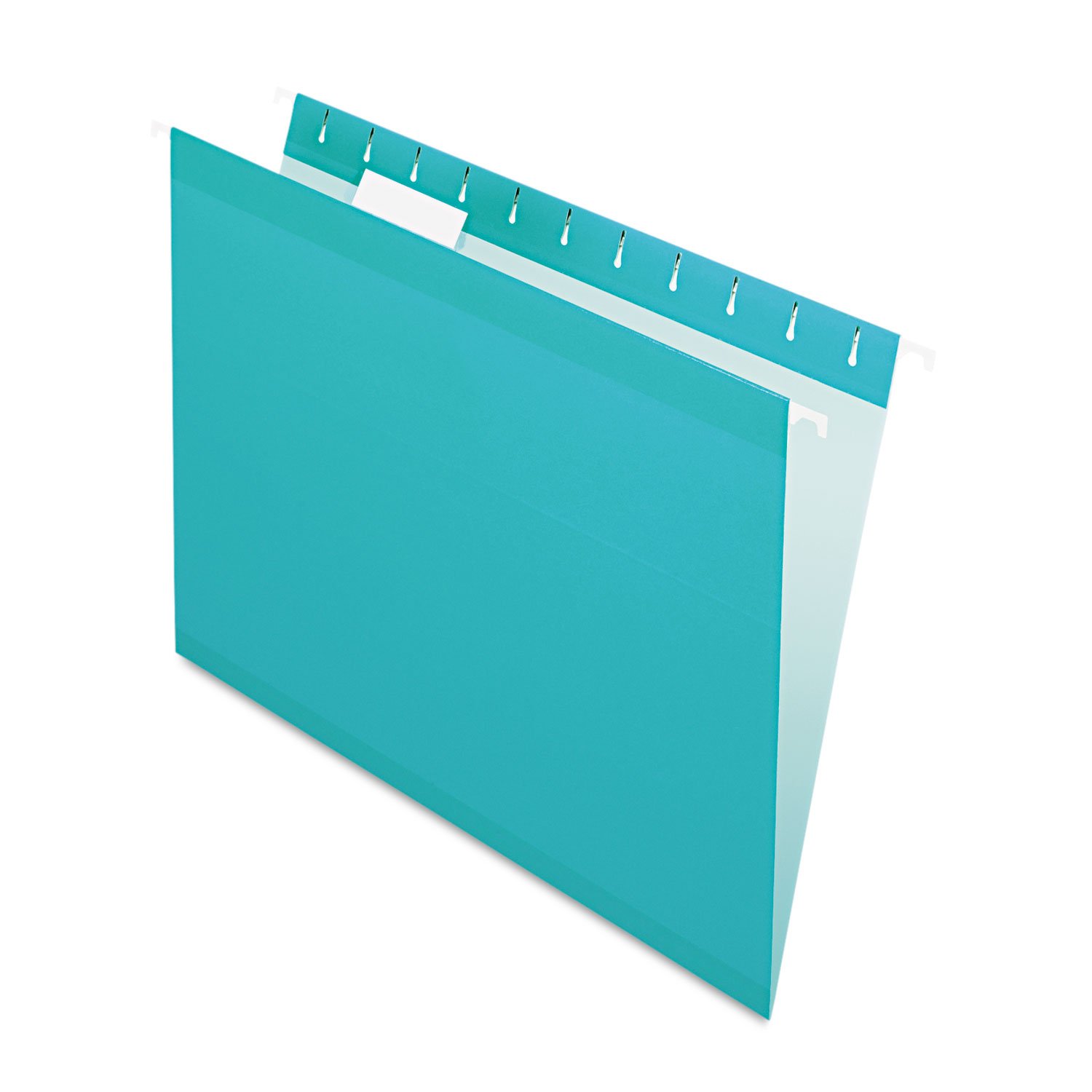 Pendaflex Reinforced Hanging File Folders, Letter Size, Aqua, 1/5 Cut, 25/BX (4152 1/5 AQU)