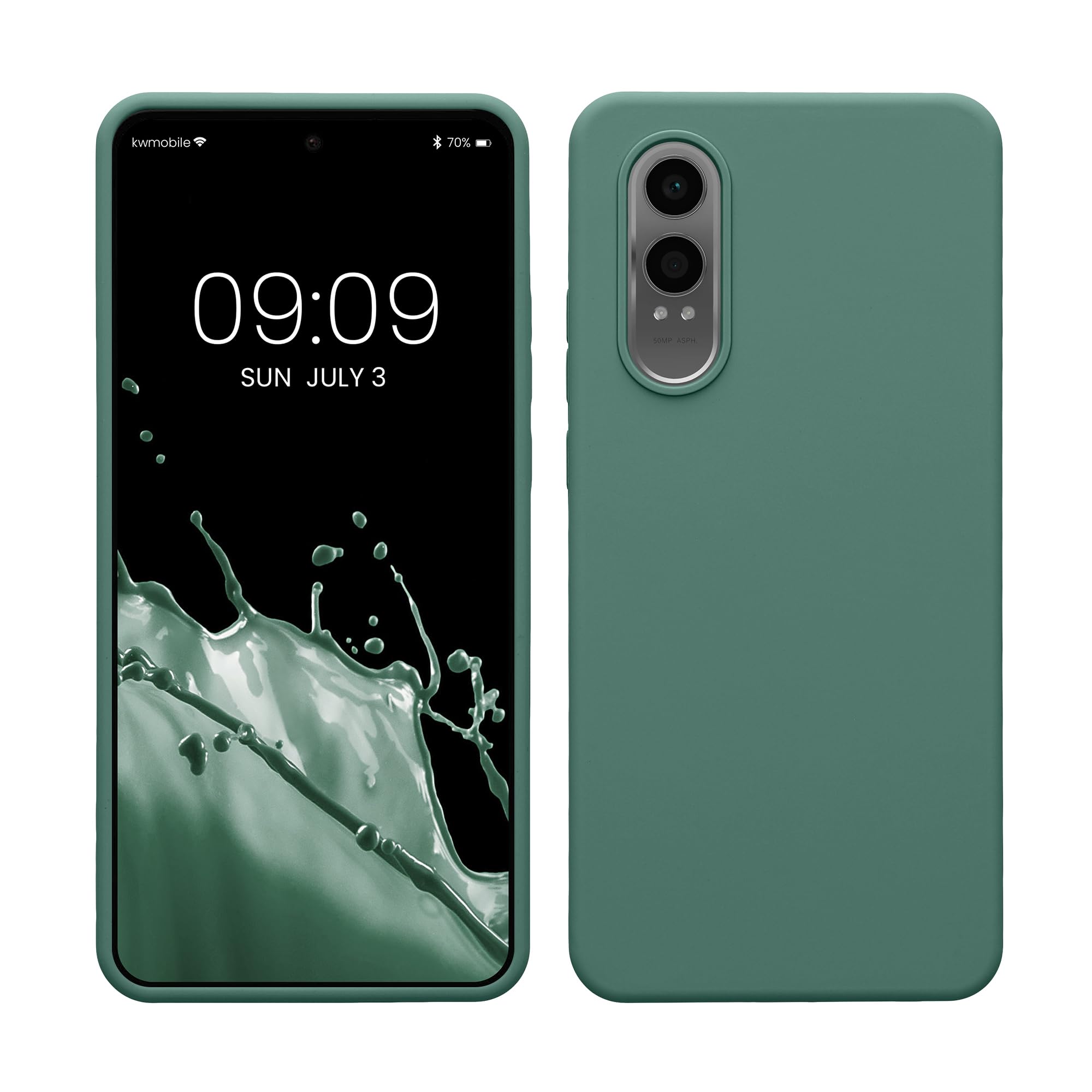 kwmobile Case for OnePlus Nord CE 4 Lite 5G Case - Soft Cover - Shockproof Silicone - Wireless Charging Forest Green