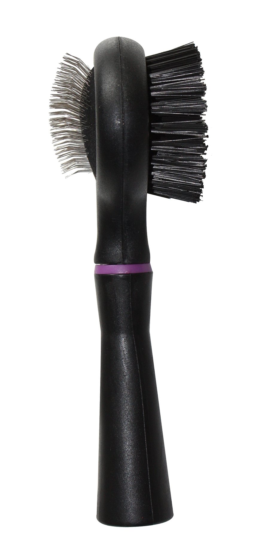 Happy Pet Groom Dual Slicker Brush for Cats Comfortable Grip No Tangle Soft Bristles Long Short Hair Gentle Detangler Easy to Use Double Sided Comb
