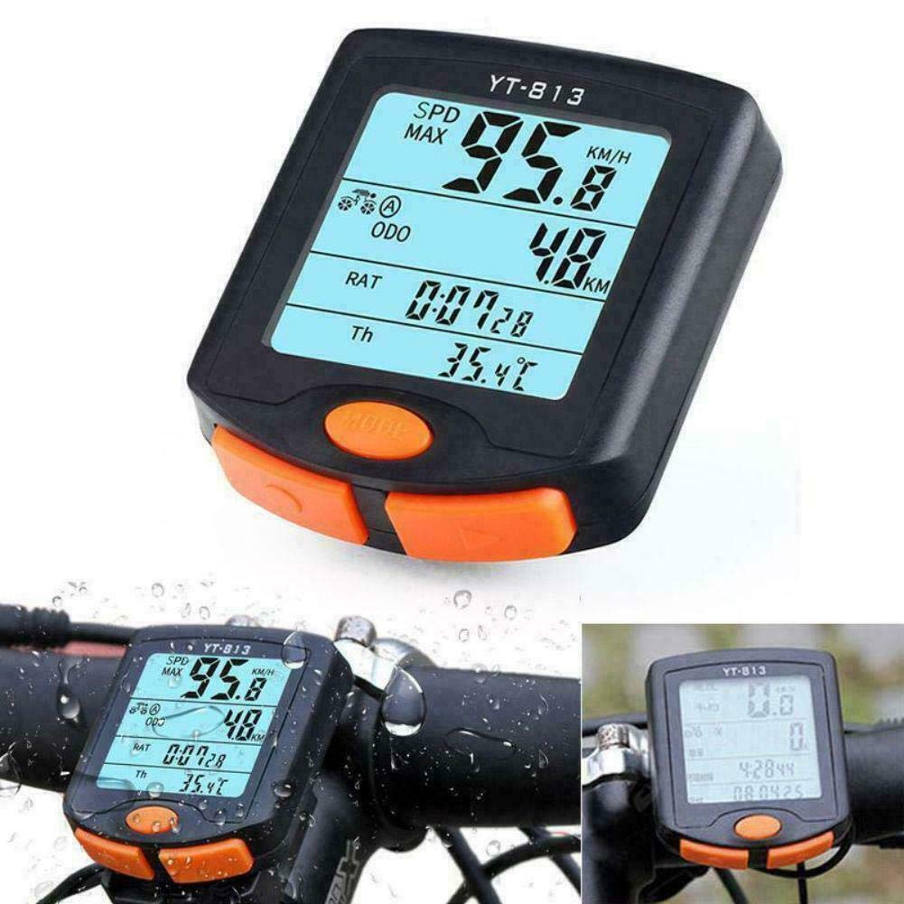 HugeAuto H847410 Cycle Computer, Wireless Odometer/Speedometer/Stopwatch for Bike, Electric Bicycles, Motorcycles โ image 1