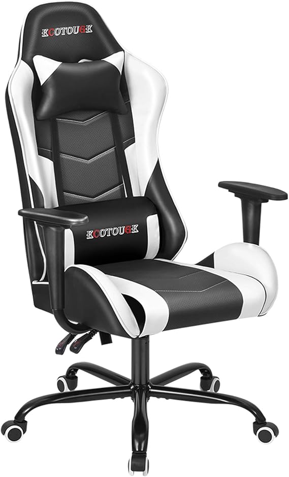ECOTOUGE PC Gaming Chair Massage Ergonomic Office Desk