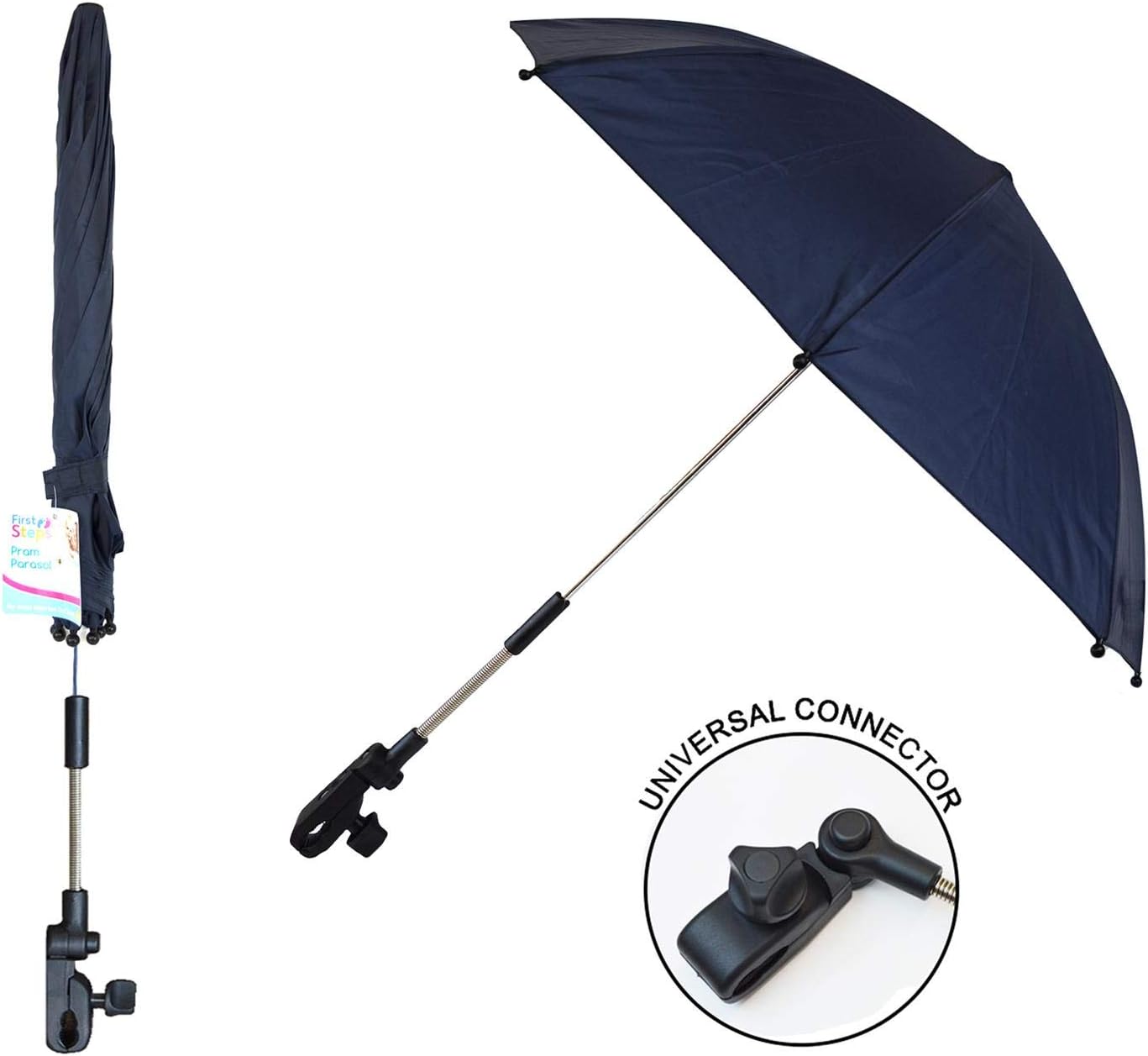 navy pram parasol