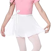 Zando Toddler Ballet Skirts for Girls Dance Adult Ballet Skirt Women Chiffon Wrap Tie with Adjustable Waistband